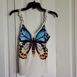 Butterfly Print Women’s Tank Small